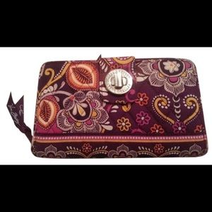 Vera Bradley Safari Sunset Turnlock Wallet
